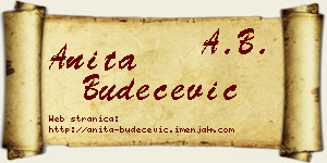 Anita Budečević vizit kartica